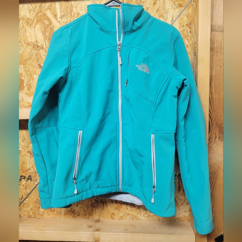The North‎ Face Windwall Turquoise Full-Zip Shell Jacket Womams Size Small